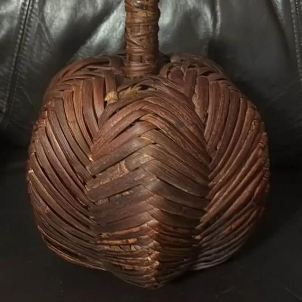 Woven Wicker Decorative Pumpkin